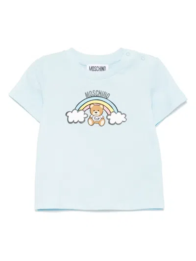 Moschino Babies' Teddy Bear T-shirt In Hellblau