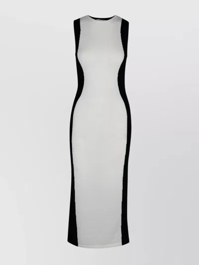 Moschino Two-tone Virgin Wool Dress In Multi