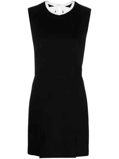 Msgm Cut-out Detail Sleeveless Minidress In Black