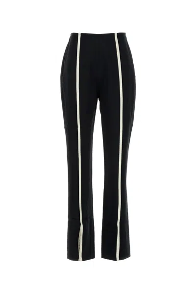Nanushka Pantalone In Raso Nero  Donna In Black