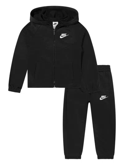 Nike Kids' Logo-embroidered Tracksuit In Black