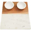 NORDSTROM NORDSTROM MARBLE & ACACIA WOOD BOARD & SERVING BOWL SET