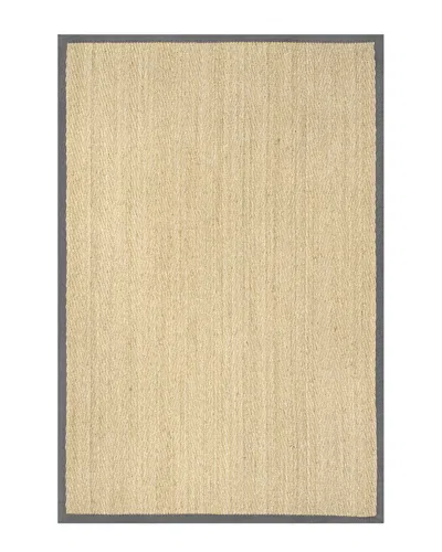 Nuloom Larnaca Seagrass Herringbone Rug In Gray