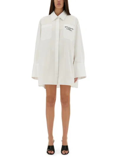 Off-white Oversized Poplin Shirt In White