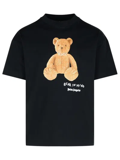 PALM ANGELS PALM ANGELS 'BEAR' BLACK COTTON T-SHIRT