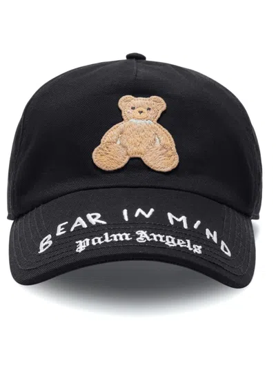 Palm Angels Black Bear In Mind Baseball Cap