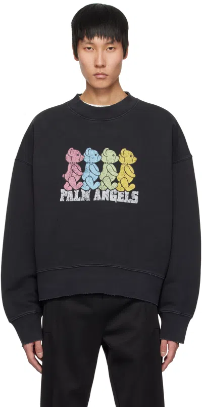 PALM ANGELS BLACK BEARS CREWNECK SWEATSHIRT