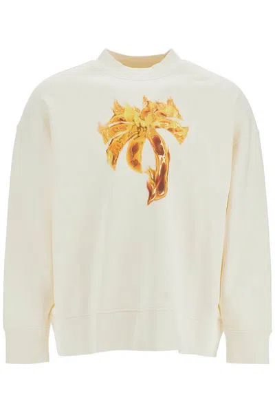 PALM ANGELS 'BURNING PALM OVERSIZED SWEAT