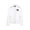 Palm Angels Men's Bicolor Leather Track Jacket In White