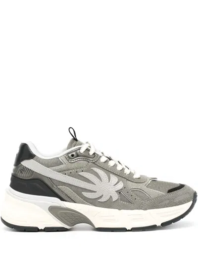 Palm Angels Pa 4 Suede Sneakers In Grey
