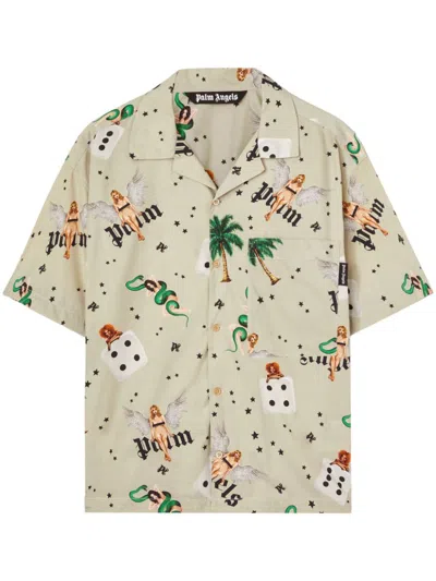 PALM ANGELS PIN UP BOWLING SHIRT