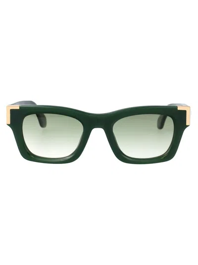 Palm Angels Sunglasses In Green Gradient Green
