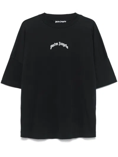 PALM ANGELS PALM ANGELS T-SHIRT BACK CURVED LOGO