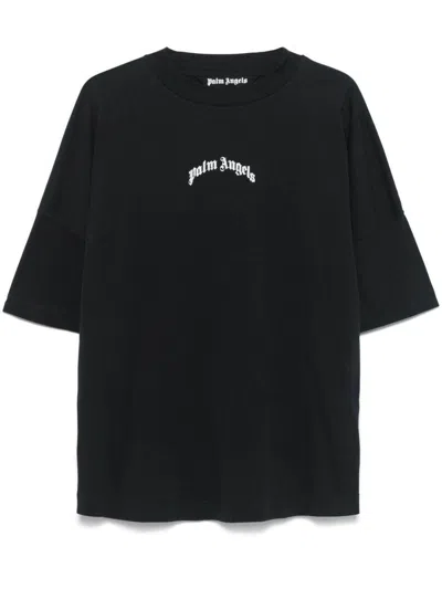 PALM ANGELS PALM ANGELS T-SHIRT BACK CURVED LOGO
