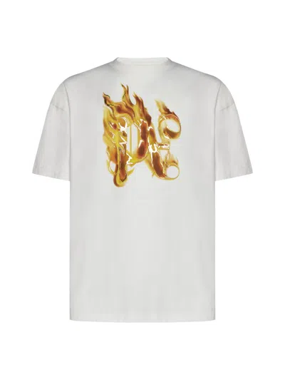 Palm Angels Off-white Burning Monogram T-shirt