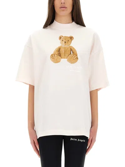 Palm Angels Women Bear T-shirt In White