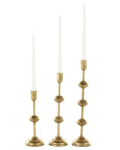 PEYTON LANE PEYTON LANE SET OF 3 SLIM DECORATIVE CANDLE HOLDERS