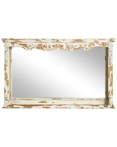 Peyton Lane Round Wall Mirror In White