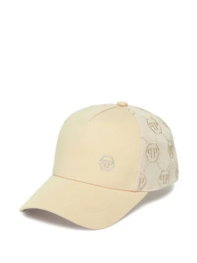 Philipp Plein Hexagon-plaque Cap In Neutrals