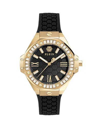 Philipp Plein Crystal-embellished Bezel 39mm In Black
