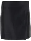 Philosophy Di Lorenzo Serafini Duchesse Satin Mini Skirt In Black