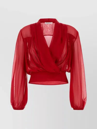 Philosophy Draped Front Georgette Blouse