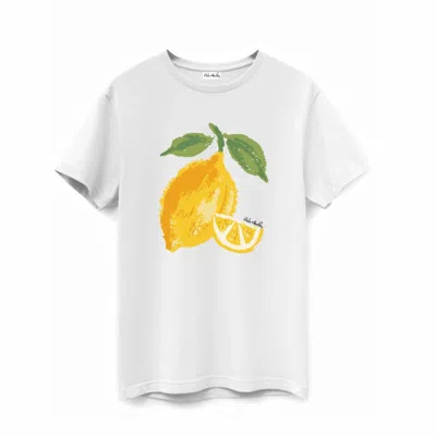 Pink Haley Women's White Lemon Supima Cotton T-shirt