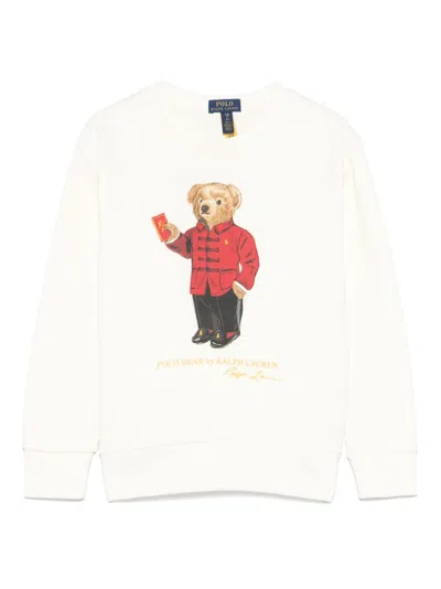 Polo Ralph Lauren Kids' Polo-bear-motif Sweatshirt In White