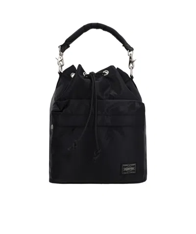 Porter-yoshida & Co Balloon Logo-patch Tote Bag In Black