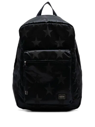Porter-yoshida & Co Logo-patch Backpack In Blue