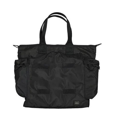 Porter-yoshida & Co Side-pockets Tote Bag In Black