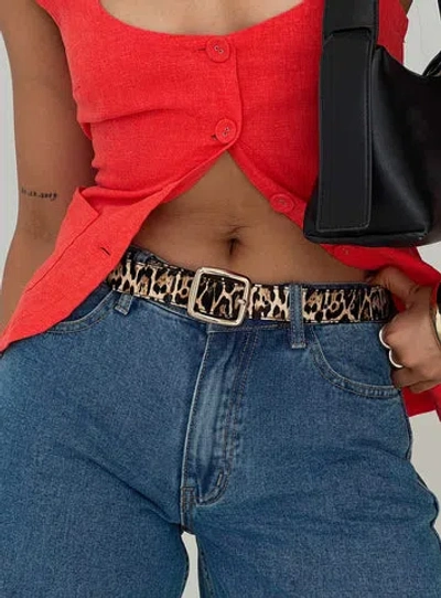 Princess Polly Lower Impact Chapman Belt In Leopard