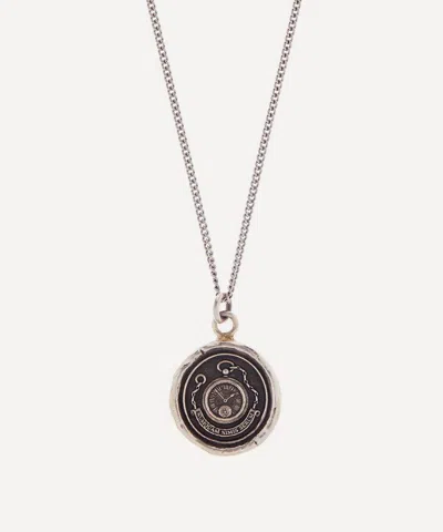Pyrrha Mens Sterling Silver Never Too Late Pendant Necklace