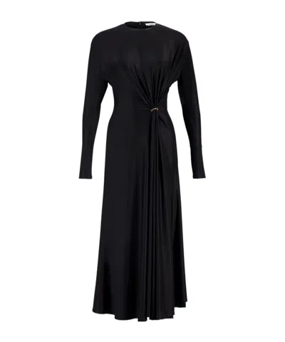 Rabanne Gathered-detail Dress In Black
