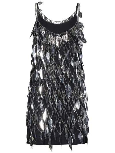 Rabanne Silver Steel Chain Minidress