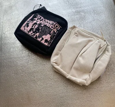 Pre-owned Raf Simons Double R Waist America Mini Bag In Beige