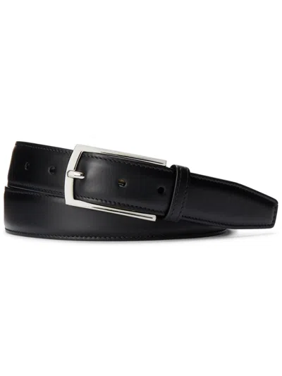 Ralph Lauren Medium Leather Belt In Black