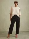 Reiss Stone Oversized Cotton Crew Neck T-shirt