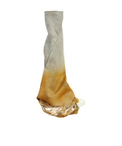 Rick Owens Drkshdw Cowboy Boots In Nude