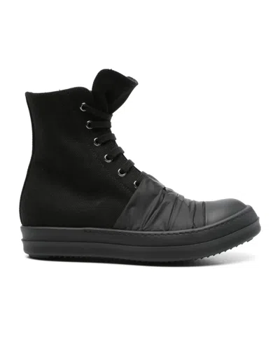 Rick Owens Drkshdw Denim Hustler Sneakers In Black