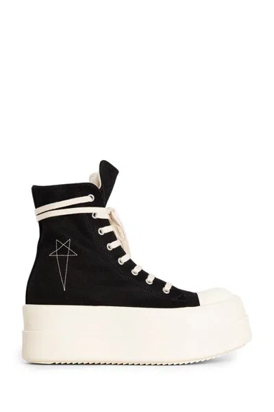 Rick Owens Drkshdw Black Porterville Double Bumper Sneaks Sneakers In Black Pearl Milk Sole