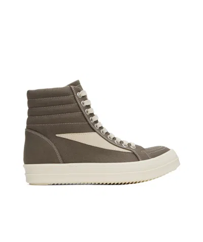 Rick Owens Drkshdw Porterville High-top Sneakers In 3411 Dust/milk/milk