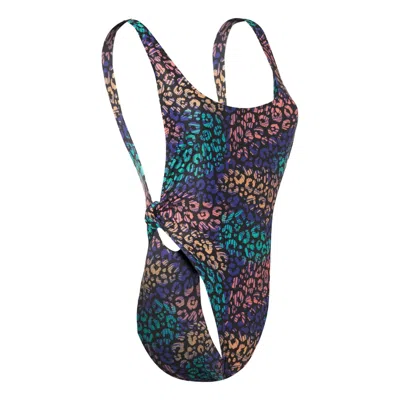 Rien By Penny Vomva Women's April One Piece Animal Print Black