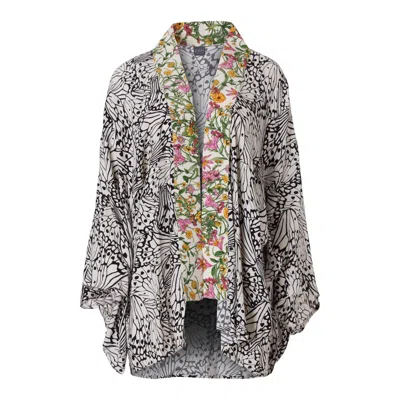 Rien By Penny Vomva Women's Metamorphosis Kimono Butterfly - Floral Details