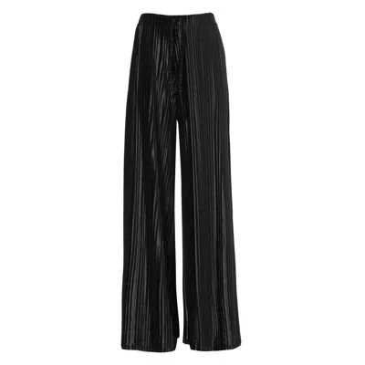 Rien By Penny Vomva Women's Plisse Trousers Black Velvet