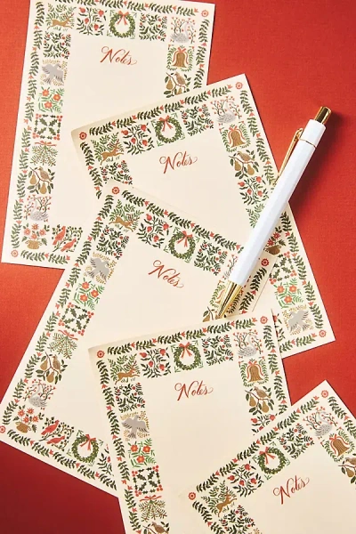 Rifle Paper Co Christmastide Notepad In Neutral
