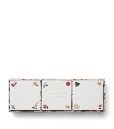 Rifle Paper Co Set Of 3 Dahlia Notepads In Multi