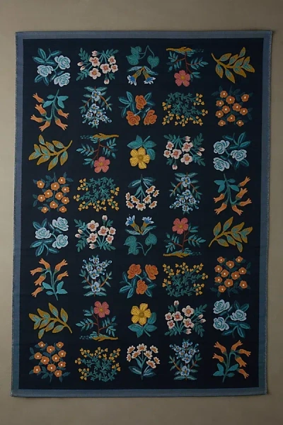 Rifle Paper Co X Loloi Wildflower Performance Rug In Black At Urban Outfitters