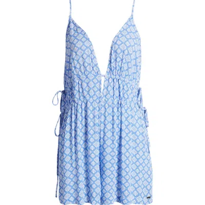 Rip Curl San Carlos Plunge Cover-up Romper In Blue