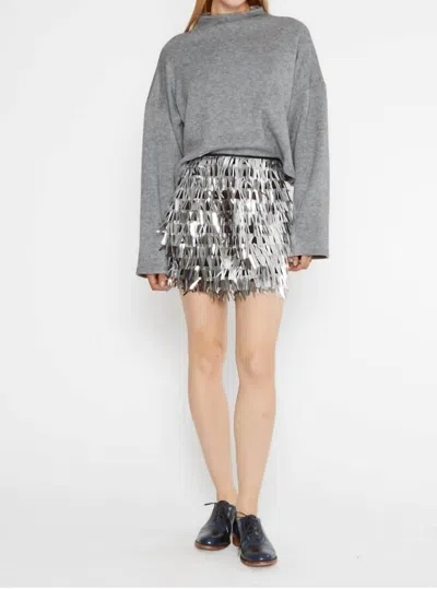 Ripley Rader Tinsel Micro Mini Skirt In Silver